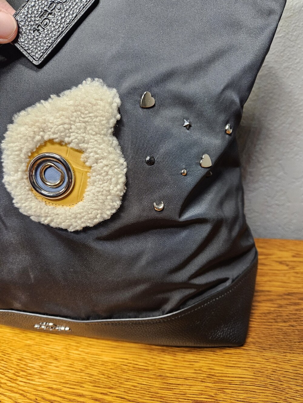 Coach Bear Nylon Tote Bag - Picture 4 of 16